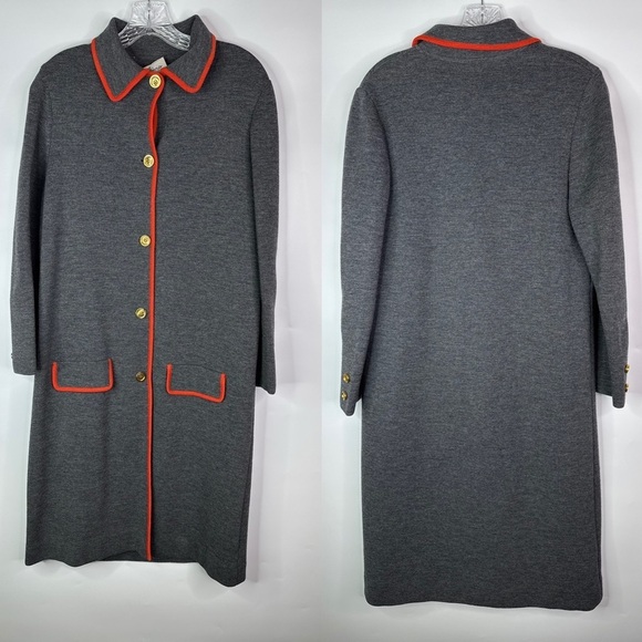 Gia Ninno Sweaters - Vintage Gia Ninno Gray Button Wool Long Cardigan Sweater Size 12